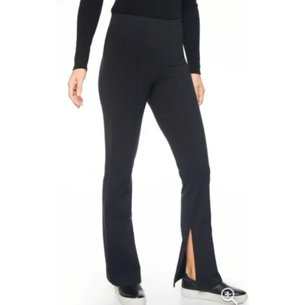 Athleta| Greenwich Flare Legging Slit Black High Rise Size Small